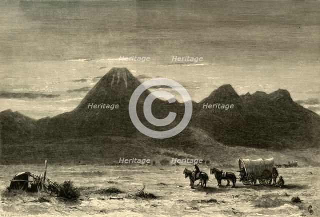 'Lassens Butte, Sacramento Valley', 1872.  Creator: Alfred Harral.