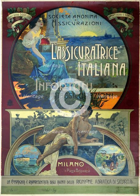 L'Assicuratrice Italiana, c1905. Creator: Ballerio, Osvaldo (1870-1942).
