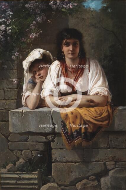 L'Aspetta. She is waiting for him, 1878. Creator: Elisabeth Baumann.