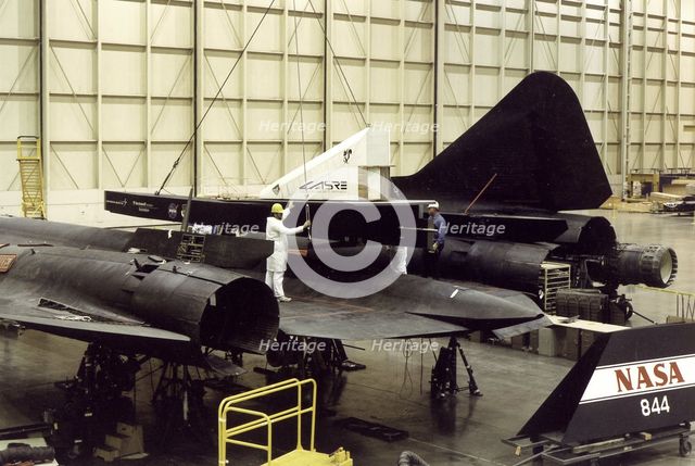 LASRE Pod Matting to SR-71, USA, 1996.  Creator: NASA.