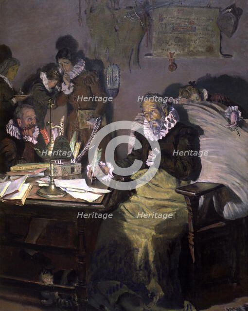 Last will', 1916, Miguel de Cervantes Saavedra (1547-1616) Spanish writer.