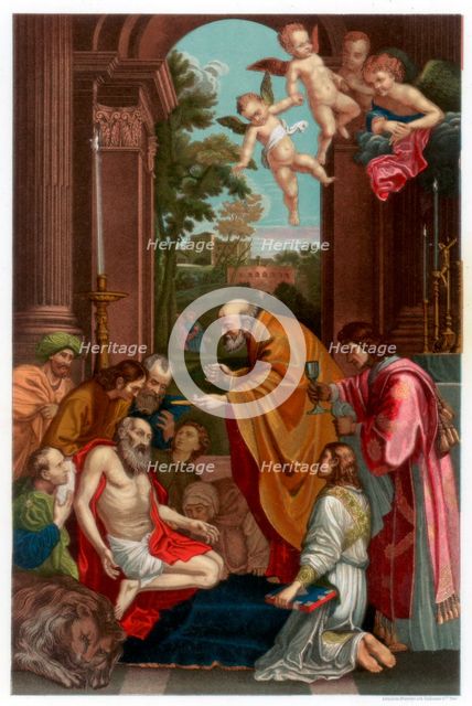 'Last Communion of Saint Jerome', 1614 (1870). Artist: Franz Kellerhoven