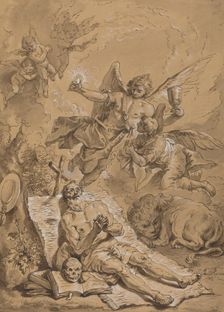 Last Communion of Saint Jerome, 18th century. Creator: Francesco Fontebasso