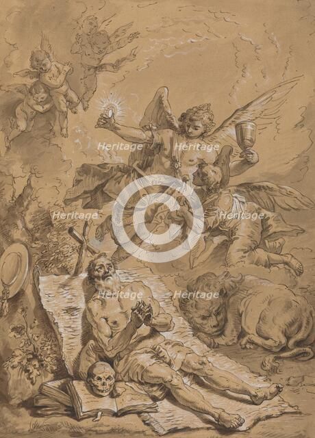 Last Communion of Saint Jerome, 18th century. Creator: Francesco Fontebasso.