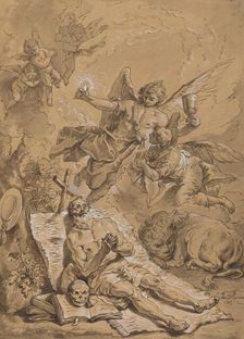 Last Communion of Saint Jerome, 18th century. Creator: Francesco Fontebasso