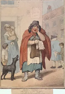 Last dying speech and Confession plate III of Cries of London, 1799. Artist: H Merke