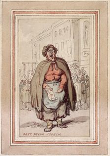 Last Dying Speech late 18th-early 19th century. Artist: Thomas Rowlandson