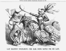 Last Eglinton Tournament. - The Earl doing Battle for his Lady. 1858. Creator: Unknown