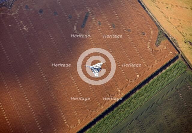 Last flying Vulcan bomber after taking off from RAF Waddington, Lincolnshire, 2009. Artist: Dave MacLeod.