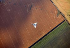 Last flying Vulcan bomber after taking off from RAF Waddington, Lincolnshire, 2009. Artist: Dave MacLeod