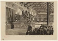 Last honors to Giacomo Meyerbeer in Paris, at the Northern Railway Station on May 6, 1864, ca 1864. Creator: Deroy, Auguste-Victor (1825-1906)