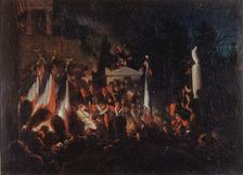 Last honours paid to Benjamin Constant, at Père-Lachaise cemetery, December 12, 1830. Creator: Unknown