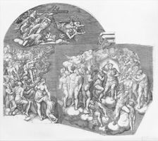 Last Judgment; after Michelangelo's fresco in the Sistine Chapel, ca. 1545. Creator: Giorgio Ghisi