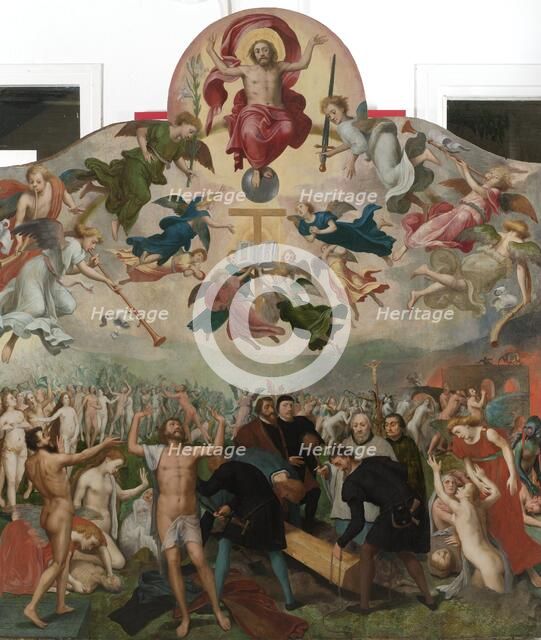 Last Judgment and the Burying of the Dead, c.1560-c.1570. Creator: Circle of Bernard van Orley.