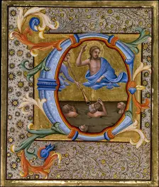 Last Judgment in an Initial C, ca. 1406-7. Creator: Lorenzo Monaco