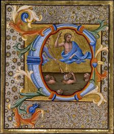 Last Judgment in an Initial C, ca. 1406-7. Creator: Lorenzo Monaco
