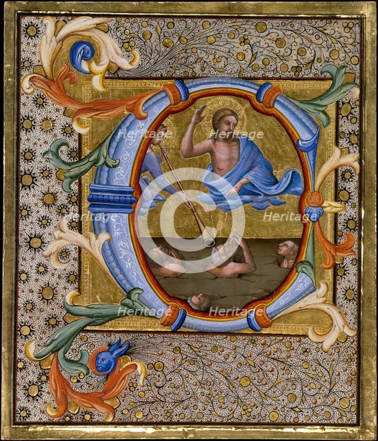 Last Judgment in an Initial C, ca. 1406-7. Creator: Lorenzo Monaco.