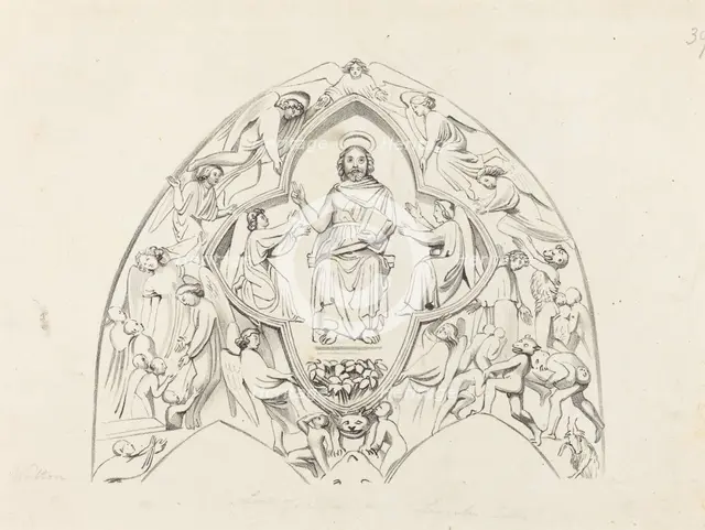 Last Judgment, Lincoln Cathedral, published 1829. Creator: W Walton.