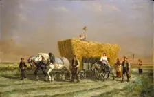 Last Load of Wheat, 1892. Creator: Jules Jacques Veyrassat