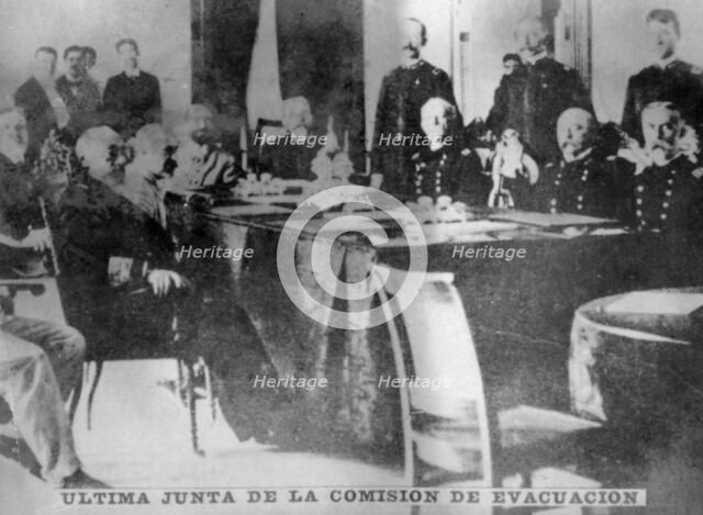 Last meeting of the evacuation commission, (1898), 1920s. Artist: Unknown