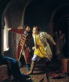 Last Minutes of False Dmitriy I 1879. Artist: Karl Gottlieb Wenig