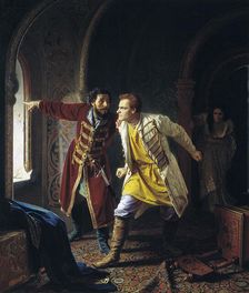 Last Minutes of False Dmitriy I 1879. Artist: Karl Gottlieb Wenig