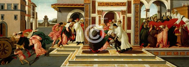 Last Miracle and the Death of Saint Zenobius, c. 1500. Artist: Botticelli, Sandro (1445-1510)