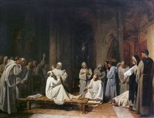 Last Moments of Friar Charles Climaque, 1862. Creator: Benito Mercade y Fabregas