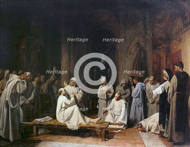 Last Moments of Friar Charles Climaque, 1862. Creator: Benito Mercade y Fabregas.