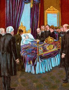 Last Moments of Queen Victoria - Scene at Osborne House 1901 (c1902)