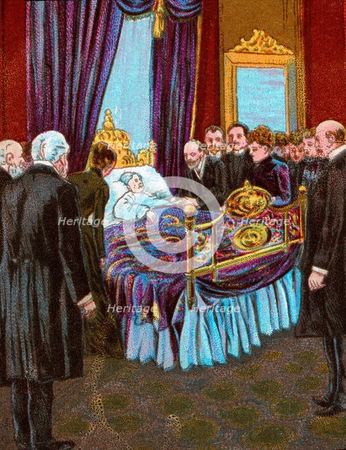 'Last Moments of Queen Victoria - Scene at Osborne House', 1901 (c1902). Artist: Unknown.