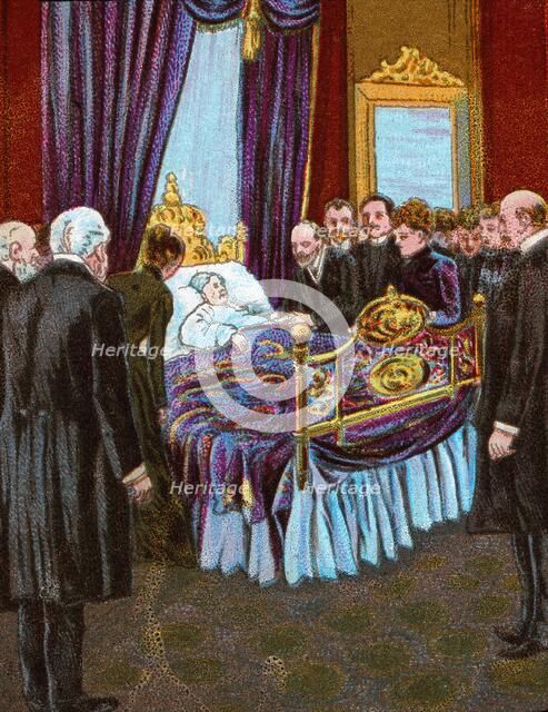 'Last Moments of Queen Victoria - Scene at Osborne House', 1901 (c1902). Artist: Unknown.