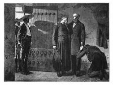 Last moments of the Emperor Maximilian, 1867, (late 19th century)