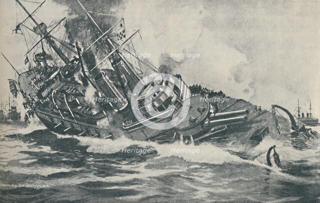 'Last Moments of the Sinking Battleship HMS Victoria, 1893', 1937 Artist: Unknown.