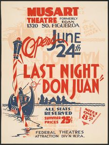 Last Night of Don Juan, Los Angeles, 1936. Creator: Unknown