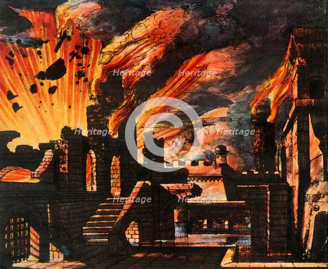 Last scene of West's "Lodoiska, or the Captive Princess" 1824, (1948).  Creator: M.W. Stone.