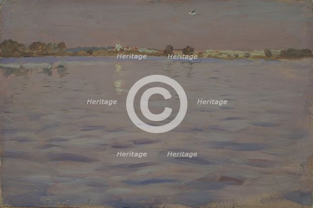Last sunshines. A lake, 1898-1899. Artist: Levitan, Isaak Ilyich (1860-1900)
