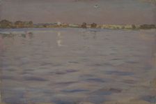 Last sunshines. A lake, 1898-1899. Artist: Levitan, Isaak Ilyich (1860-1900)