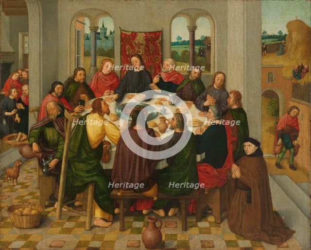 Last Supper, c.1485-c.1500. Creator: Master of the Amsterdam Death of the Virgin.
