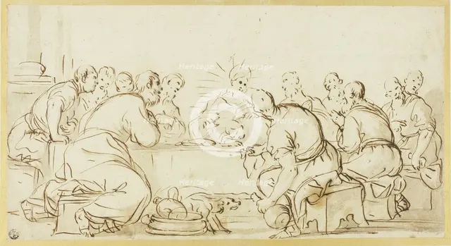 Last Supper, c.1685. Creator: Luca Giordano.