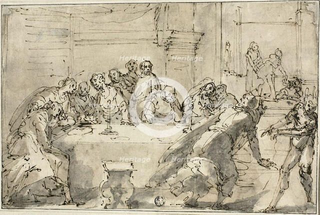 Last Supper, c.1622. Creator: Giulio Benso.