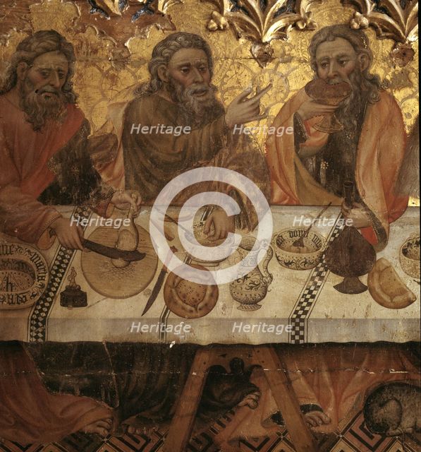  'Last Supper', detail of the painting by Jaume Ferrer I.