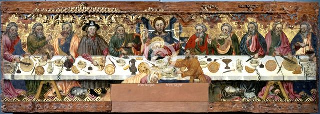 Last Supper' tempera painting on wood by Jaume Ferrer.