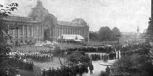Le 14 juillet 1916 a Paris; defile des troupes, dans l'avenue Nicolas II, devant la tribune...,1916 Creator: Unknown