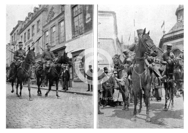 'Le 4 aout, les avant-gardes de cavalerie allemandes entrent a Spa', 1914. Creator: Unknown.