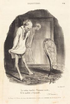 Le coton tombe, l'homme reste..., 1840. Creator: Honore Daumier