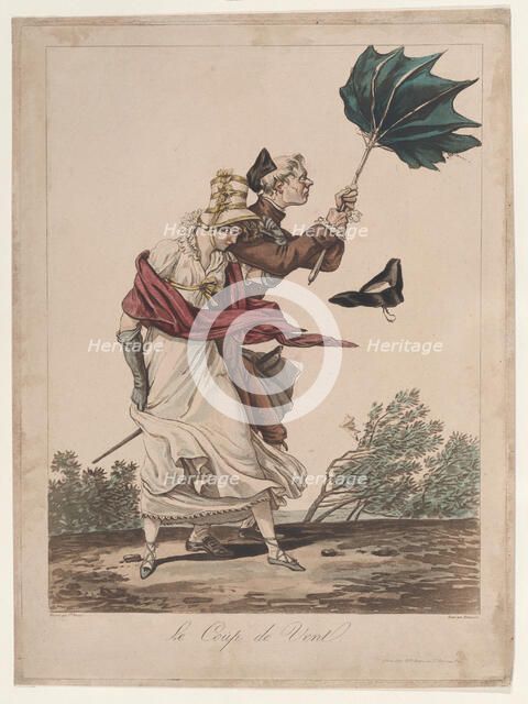 Le Coup de Vent, 1775-1832. Creator: Philibert Louis Debucourt.