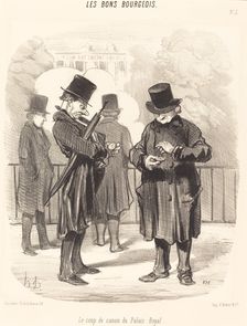 Le coup de canon du Palais Royal, 1846. Creator: Honore Daumier