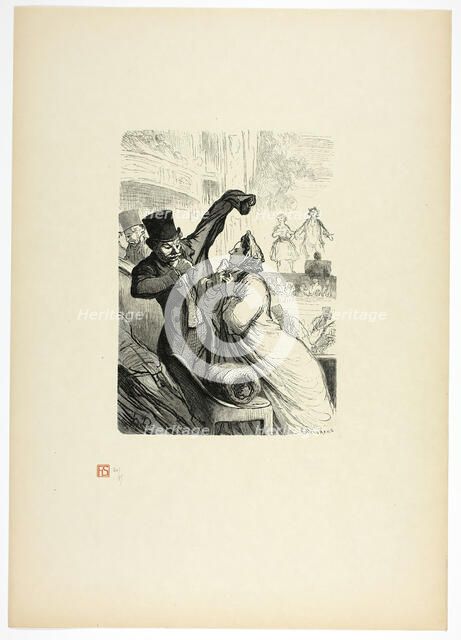 Le couplet final, from Tirage Unique de Trente-Six Bois, 1862, printed 1920. Creator: Charles Maurand.