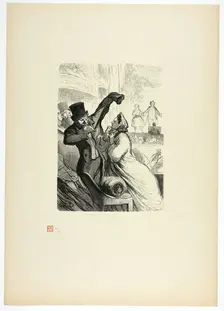 Le couplet final, from Tirage Unique de Trente-Six Bois, 1862, printed 1920. Creator: Charles Maurand